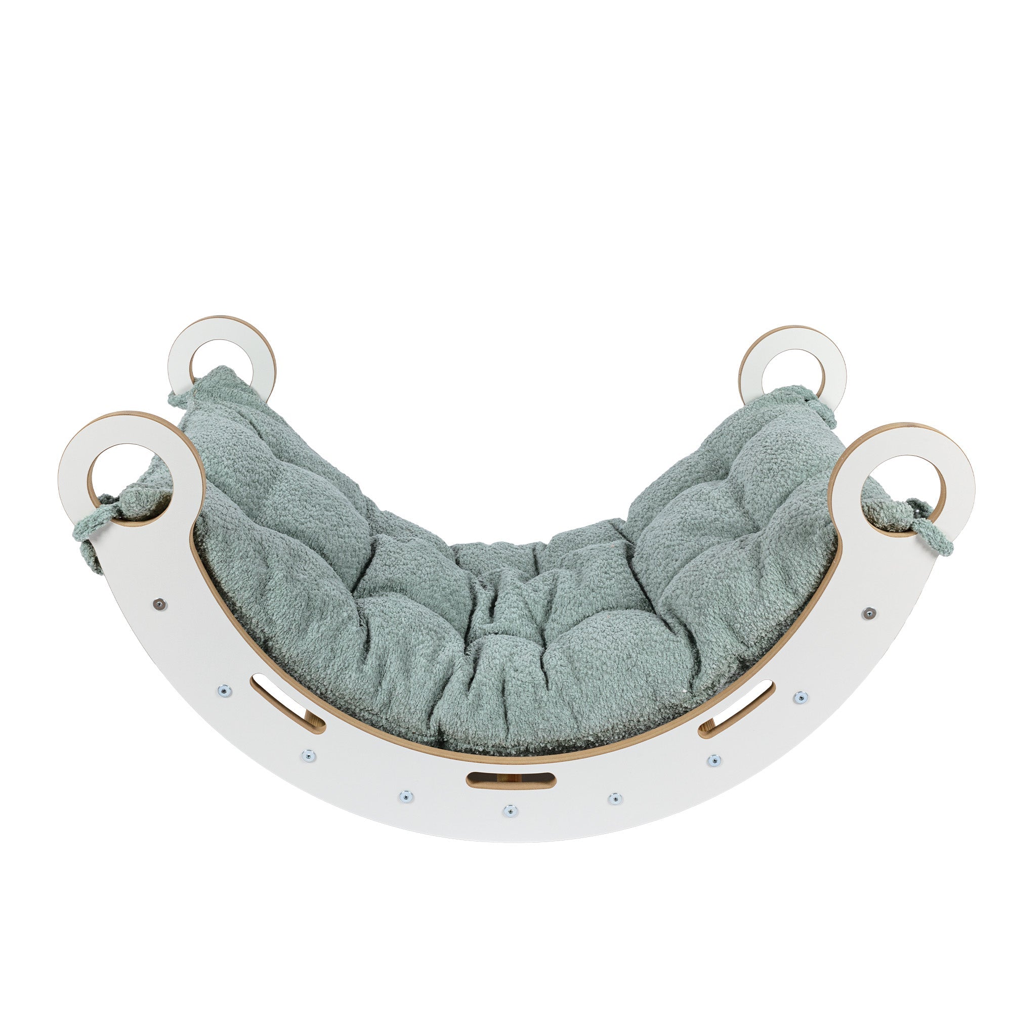 MeowBaby Rocker with Rollers - Wooden Toddler Indoor Climbing Frame for Kids